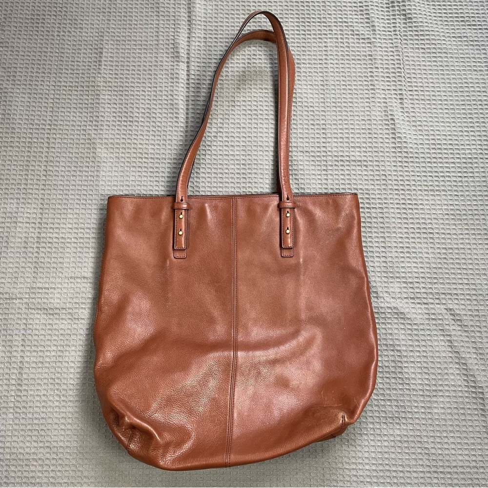 Vera Bradley Canyon Leather Tote Bag Purse Brown